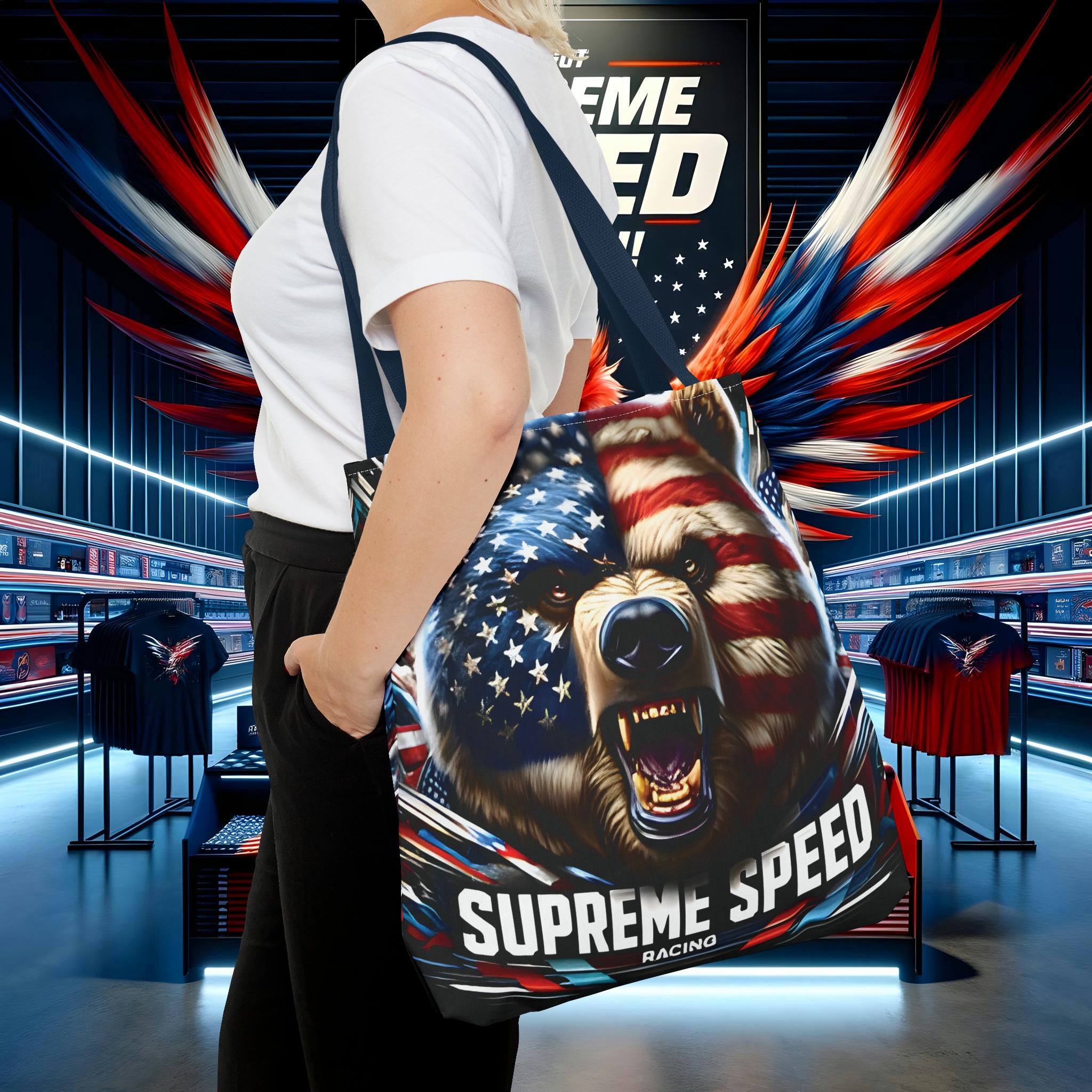 supreme speed Tote Bag (AOP)